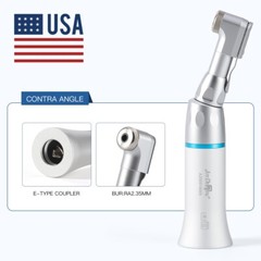 Dental Straight Latch Contra angle handpiece Air motor External Water Spray 2/4H