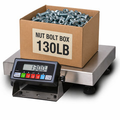 New 130LBS×0.005lb Bench Scale/Postal-Shipping Scale with 16″ x 12″ SS