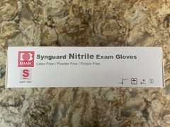 Basic Synguard Nitrile Exam Gloves NGPF 7001- Small 1 Pack of 100