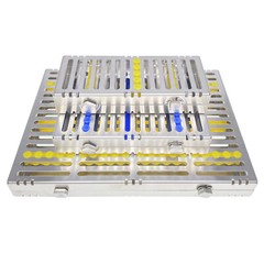 Dental Autoclave Cassette Tray Rack metal Box Instrument Sterilization5/10/20Ins