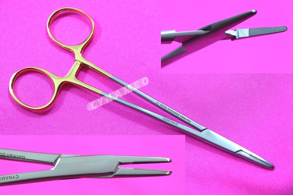 NEW GERMAN T/C MAYO HEGAR NEEDLE HOLDER DRIVER 6″ WITH TUNGSTEN CARBIDE INSERTS