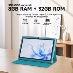Tablet 7Inch Android 14.0 with Protective Case,8GBRAM（3GB+5GB expendʌ