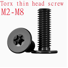 A2-70 Stainless Steel Torx Flat Head Screws M2-M8 Ultra Thin Wafer Bolt Set