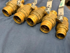 LOT {6} 1″ Ball Valves P X P; {4} 1″, {1} 3/4 {1} 1-1/4 Full Port Made in Italy