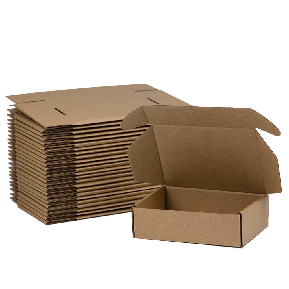 7x5x2 Inches Shipping Boxes Pack of 25, Brown Corrugated Cardboard Boxes for …