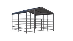 Free ship 13x13ft Galvanized Metal Livestock Shelter Heavy-Duty Cattle Shed US