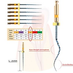 Dental Endo Reciprocating Files Niti Gold File Rotary Root Canal 25MM Flexible s