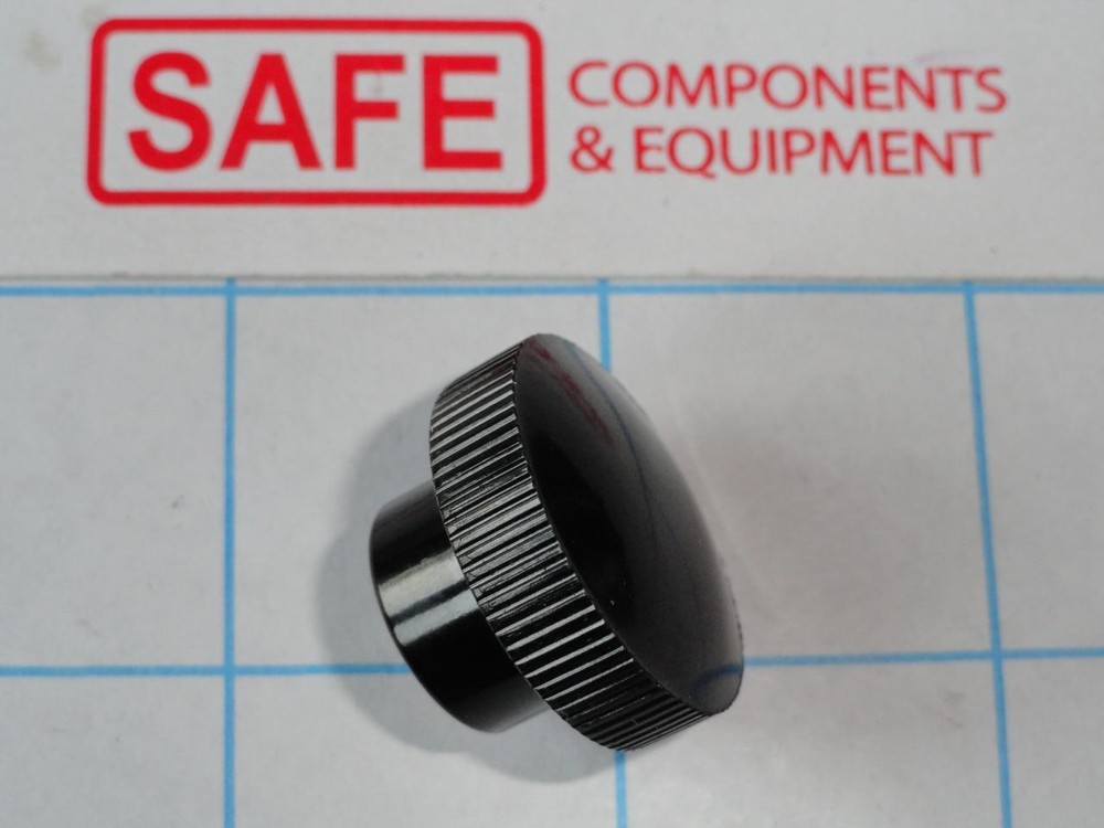 Clamping Knob 1″ Knurled QTY-1 #10-32 Thread Insert Female Black Phenolic L35