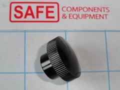 Clamping Knob 1″ Knurled QTY-1 #10-32 Thread Insert Female Black Phenolic L35