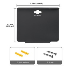 8”W x 6.3”D Small Floating Metal Wall Shelf,Deep Floating Shelves for Speak…