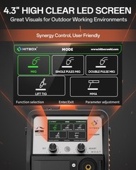 HITBOX 200APro Double Pulse MIG Welder 3IN1 Aluminum MIG TIG MMA Welding Machine