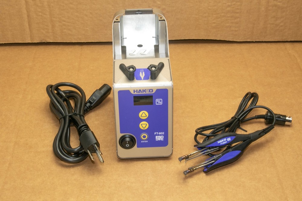 Hakko FT-802 & 8004 G4-1603 Digital Thermal Wire Stripper & Tweezer MFG 12/2024