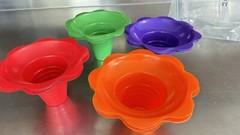 Snow Cone Cups Flower Shaped Shaved Ice 8 OZ Plastic BOWL ICE CREAM COTTON CANDY