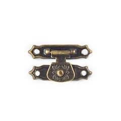 Box Wooden Case Metal Hasp Hook Lock Lid Latch Catch with Screws, 20pcs