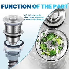 27in 1 Compartment Free Standing Small Sink Stainless Steel Prep & Utility Sink