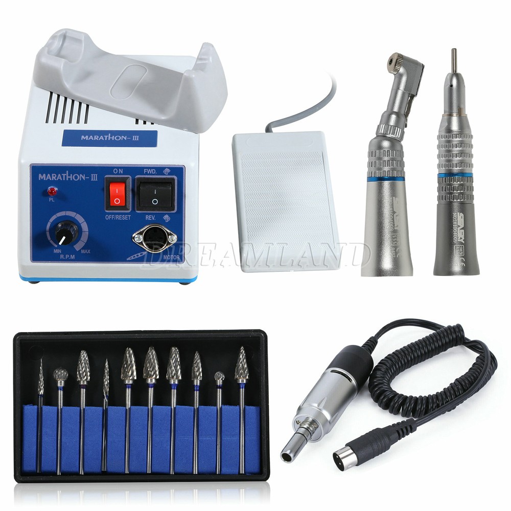 Dentist Lab MARATHON Handpiece 35K RPM Electric Micromotor Polisher Bur Drill OR
