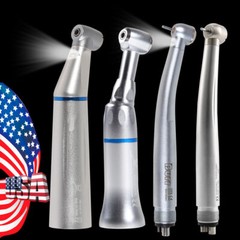 (LED) High Low Speed Contra Angle Handpiece Push E-type 1:1 USA KY Dental