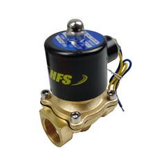 HFS(R) 12V Dc 3/4″ Electric Solenoid Valve Water Air Gas, Fuels N/C – Brass