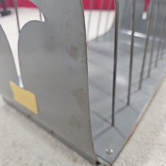 Vintage CATA-RACK Industrial MCM Metal File for Catalogs/Books Vinyl LP GRAY USA