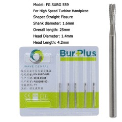 Wave Dental Burs Carbide Surgical High Speed FG SURG 557 558 701 702 703 Prima
