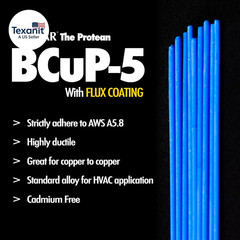 20 Sticks Flux Coated Brazing Rods Bcup-5 15% Silver Solder Phos Copper Brazing