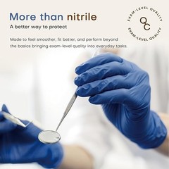 Disposable Nitrile Gloves 100 PCs 4.5 mil Blue Powder-Free Food-Safe Exam Glove