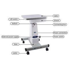 Motorized Instrument Table Adjustable Height For Ophthalmic Diagnostic Slit Lamp