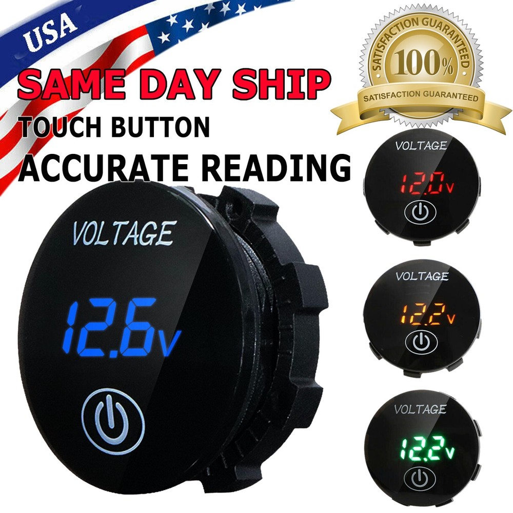 DC 12V-24V LED Panel Digital Voltage Volt Meter Display Voltmeter Motorcycle Car