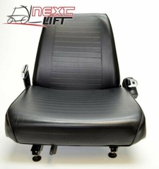 NEW UNIVERSAL VINYL FORKLIFT SEAT WITH BELT FITS CLARK CAT HYSTER YALE TOYOTA