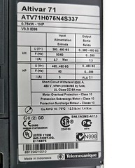 Schneider Altivar 71 ~ Variable Speed Drive ~ ATV71H075N4S337 & VW3A1101