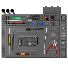 932°F Silicone Soldering Mat Heat-Resistant Magnetic Electronics PC Phone Repair
