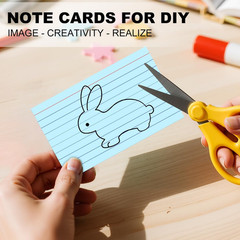 Multi-Color Index Cards 3X5 250 Ct Ruled Flash Cards 50 Pk of 5 Multi-color
