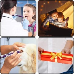 Professional LED Medical Pen Light with Pupil Gauge – Lightweight Purple Design