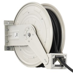Uimoso Retractable Grease Hose Reel 1/4 in x50 ft with Spring-Driven Auto Rewind