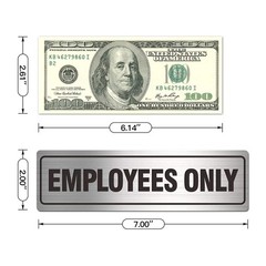 Employees Only Sign – Office Door Signs for Business Store Restroom Wall – 7….