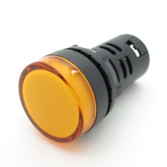 5PCS Yellow 22mm AC/DC24V LED Indicator Light Power Signal Panel Lamp AD16-22D/S