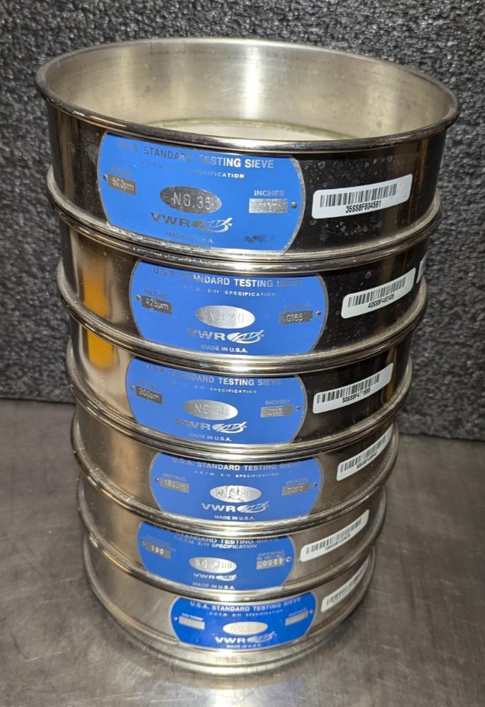 8″ USA Standard Testing Sieve Stainless Steel, Size No. 635,100,80,,50,40