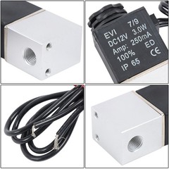 2X 1/4″ Fast Response Electric Air Water Solenoid Valve 12V DC Normally Closed
