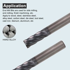 3/8″ 6 FLUTE 3″ Overall Length CARBIDE END MILL – SQUARE END – AlTiN Coated