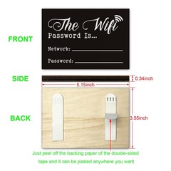WiFi Password Sign Home Office Restaurant Wall Decor 3.55 x 5.15 PMA016