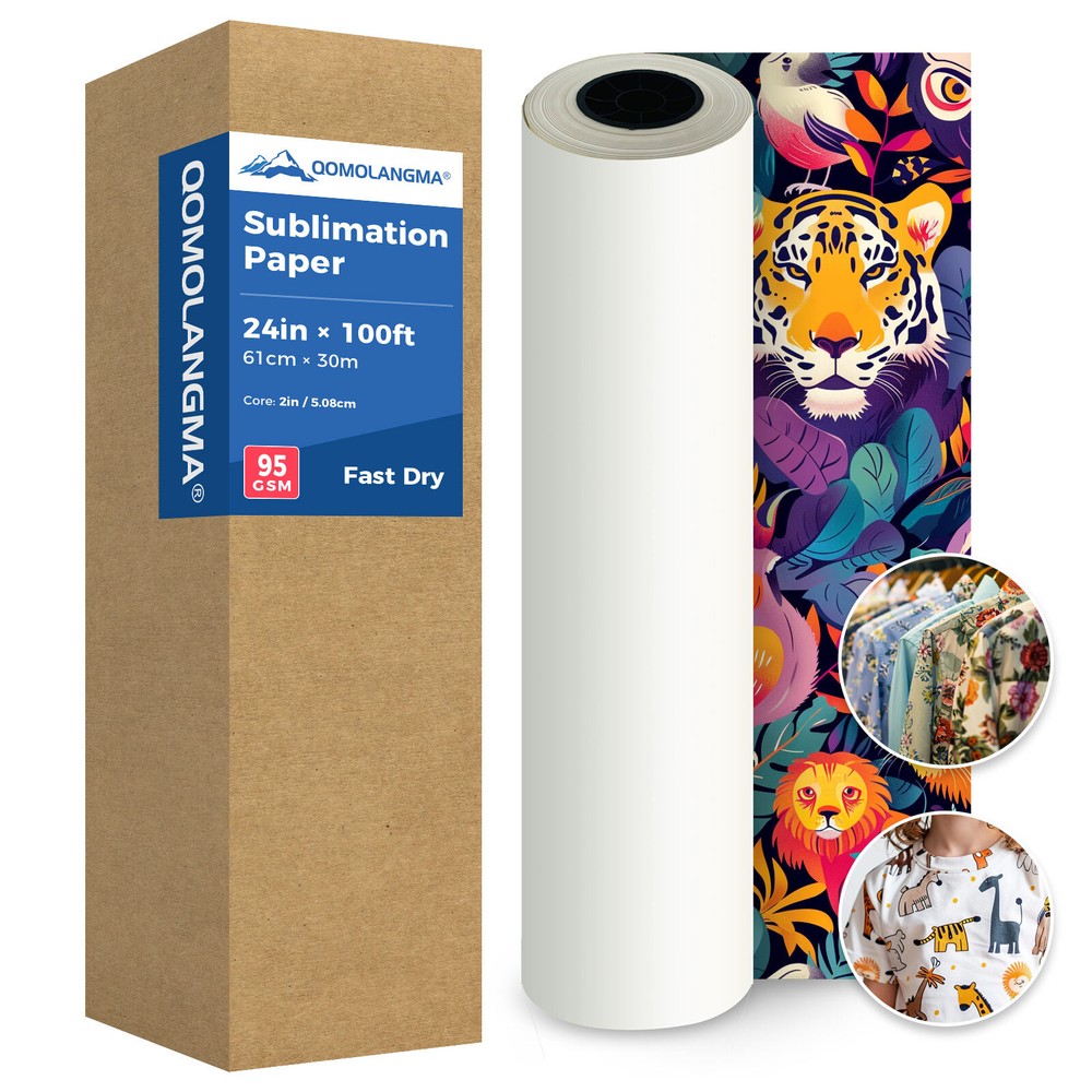 95g 24″ x 100′ Fast Dry Dye Sublimation Paper Roll for SureColor F570 Printer