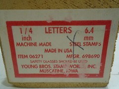 YOUNG BROS. STAMP WORKS 06271 STEEL STAMPS 1/4″ LETTERS A-Z