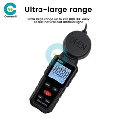 Handheld Digital Light Lux Meter Illuminometer Luminometer Photometer 200000Lux