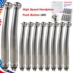 4 Hole Dental High Speed Handpiece Large Head Single Water Spray Air Turbine 10