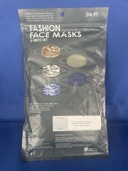 *FASHION CLOTH FACE MASKS REUSABLE WASHABLE ONE SIZE FITS MOST 5 PACK CAMO