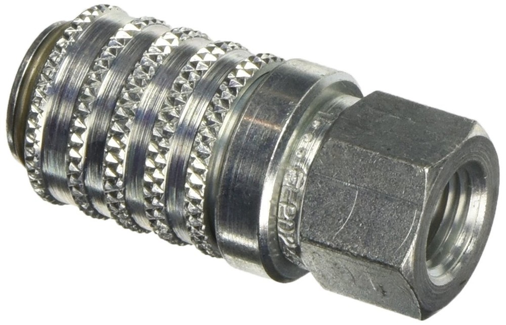 Parker PD242 Test Port Coupler 1/4 NPTF Steel 6000PSI SAE J1502 Compucheck