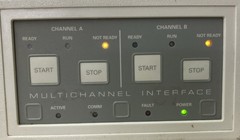 Agilent 35900E Dual Channel Multichannel Interface powers on for parts
