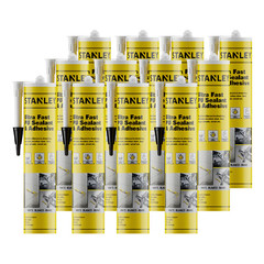 Stanley Ultra Fast Curing Polyurethane Sealant Gray ( 12×10.1 fl. oz.) 12 Pack