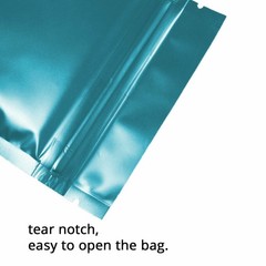Blue Various Sizes Foil Zip Pouch Light Block Moisture Proof Reusable Bags