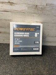 POWERTEC 8 x 1 in, Bench Grinding Wheel, 80 Grit, 5/8″ Arbor, Aluminum Oxide